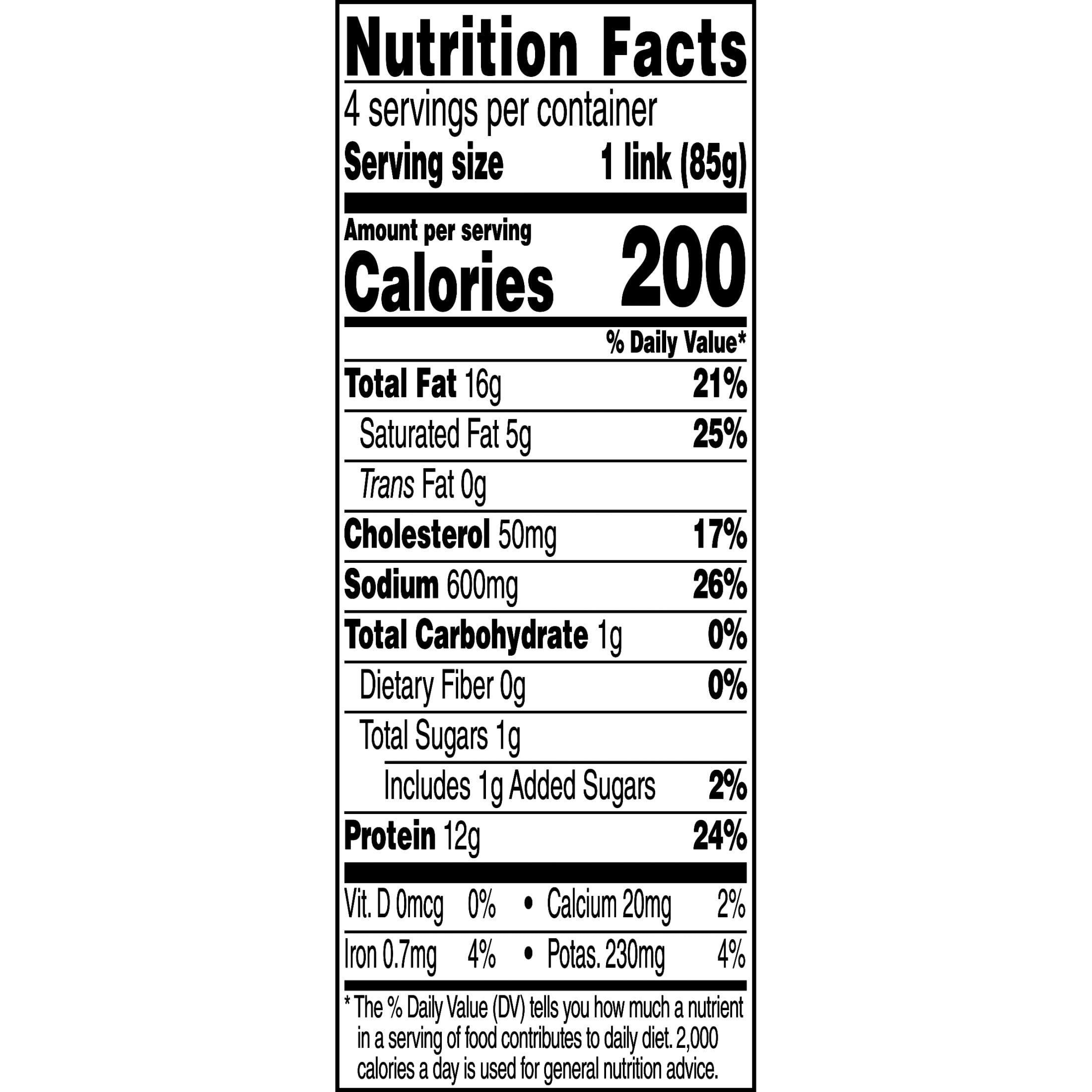 Aidells All Natural Cajun Style Andouille Smoked Pork Sausage Links, 12, oz, 4 Count