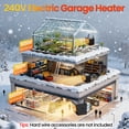 thumbnail image 2 of Calefactor para garaje Riseon 7500 W 240 V con control remoto, modo ECO y temporizador, 2 of 7