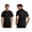 Black, variant on Mens Short Sleeve Chef Coat Solid Color Kitchen Cook Uniform Jacket Canteen Bakery Shirts Whie M