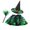 Green, variant on REDARER Girls Halloween Witch Cosplay Bat Print Tulle Skirt Set with Witch Hat and Toy Broom for Halloween Party Dress Up Outfit,6-7 Years