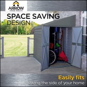 Yardsaver® 4 x 7 ft Steel Storage Shed Pent Roof Eggshell