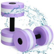 Pool Dumbbells,2Pcs Water Dumbbells - EVA Foam Swim Weights for Aqua Fitness & Resistance Training (Purple)