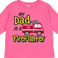 thumbnail image 4 of Inktastic My Dad is a Firefighter with Fire Truck Boys or Girls Long Sleeve Toddler T-Shirt, 4 of 5