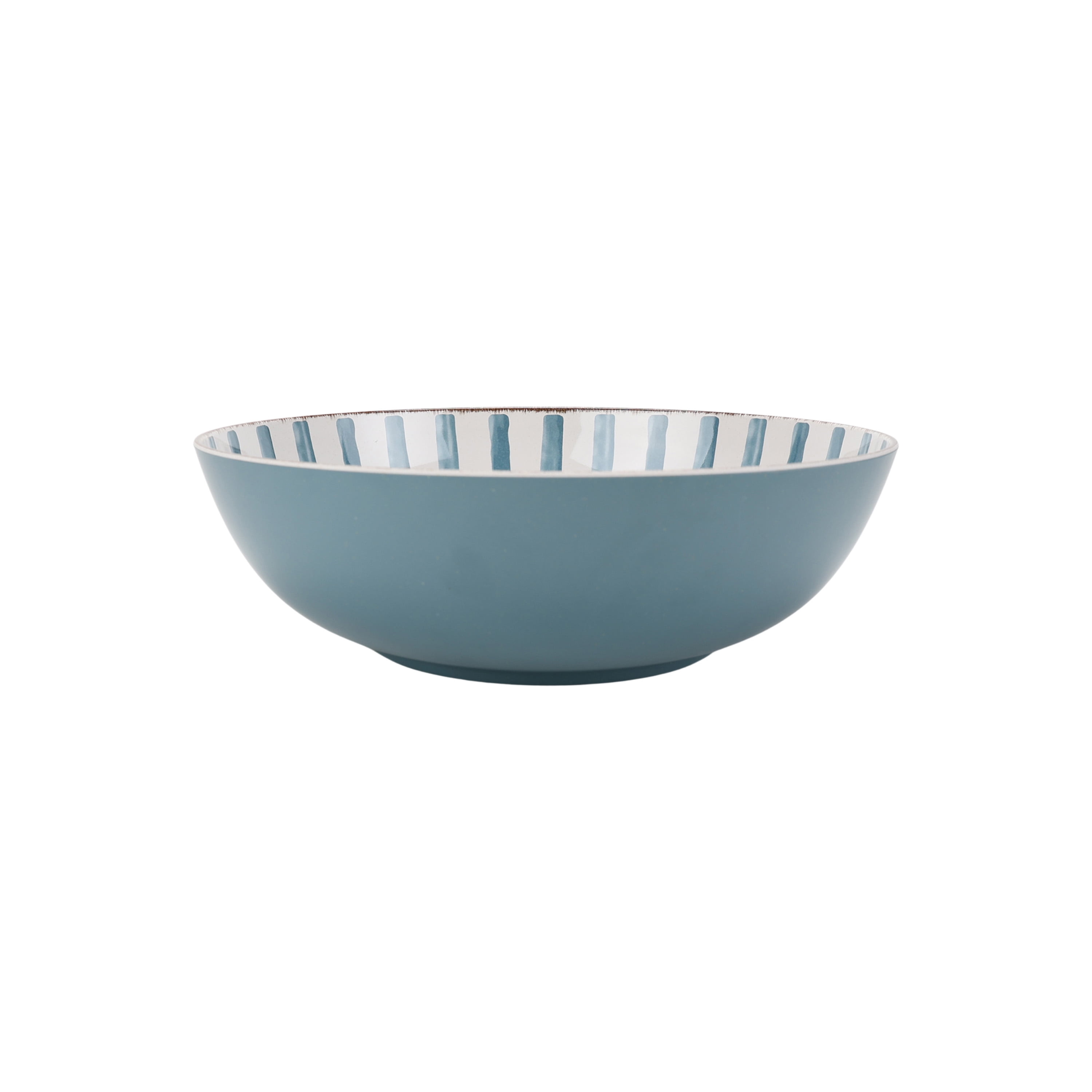 Better Homes & Gardens 12-inch Bamboo Melamine Serve Bowl, Blue