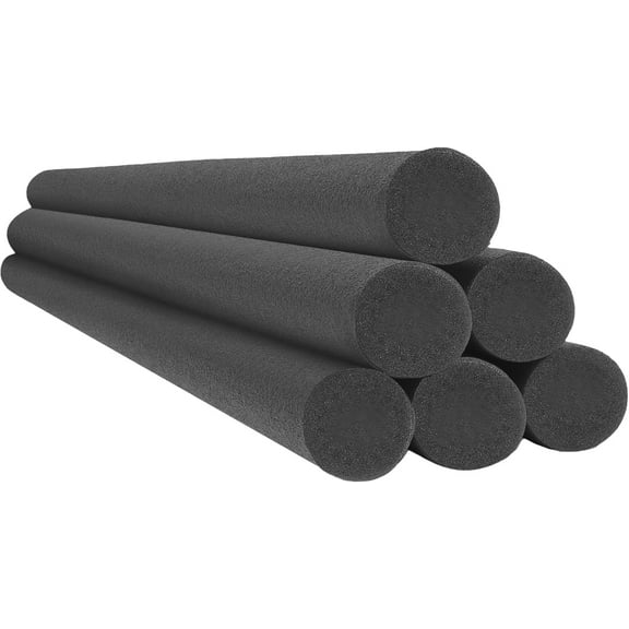 Black Pool Noodles Swimming Solid Core Foam Tube, Floating Thick Noodles for Floating, Pool Accessories, 52"