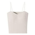 thumbnail image 1 of AherBiu Tank Tops with Built in Bras Padded Workout Camisoles Spaghetti Strap Basic Comfy Solid Color Tops, 1 of 3