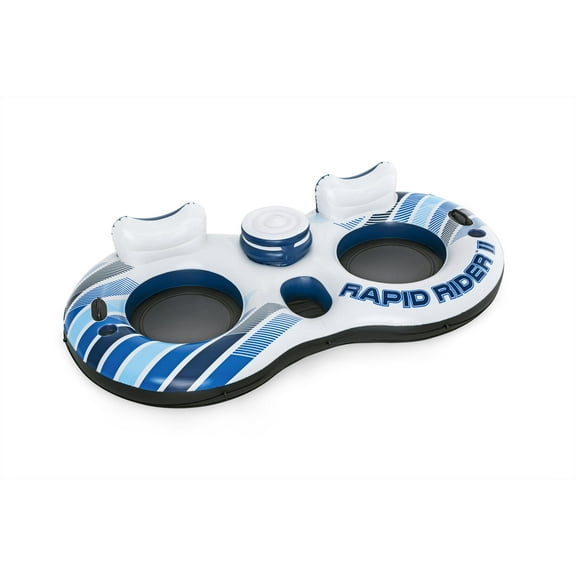 H2OGO! 99" x 52" Rapid Rider II Multicolor Double River Tube, Adult Unisex
