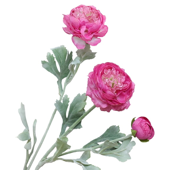 1 Pcs Artificial Flowers Silk Peony Single Stem Artificial Ranunculus Flowers Faux Peony Bouquet Floral Arrangements Bundle Fake Flowers Bulk for Table Centerpiece Wedding