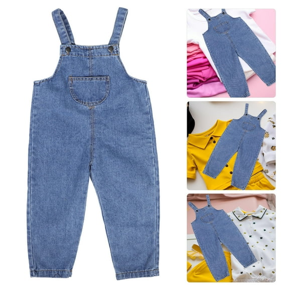 Masteelf Cute Baby Overalls Baby Boy Denim Overalls Comfortable Cotton Fabric Adjustable Straps For For Daily Wear And Outdoor Activities 110cm