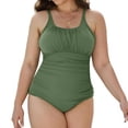 thumbnail image 2 of JoveMarine Women's Casual One Piece Swimsuit Modest Beach Bathing Suit Summer Pool Swimwear Bathing Suit For Womens Swimsuits Green 4XL, 2 of 6