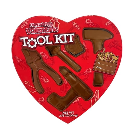 Albert's Candy Toolbox Heart Candy, Valentine's Day Gift, Tool-Shaped Chocolates