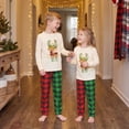 thumbnail image 5 of Nibbcoa Family Matching Christmas Pajamas Reindeer Long Sleeve Tops Plaid Pants, 5 of 10