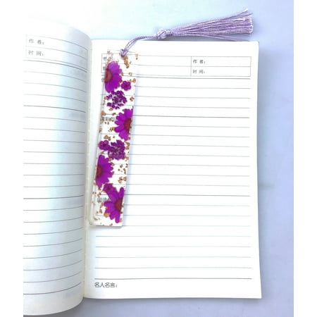 Signets en résine de fleurs séchées avec gland marqueurs de livre  transparents créatifs pour étudiants enseignants étiquettes d'index  fournitures de