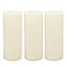 thumbnail image 3 of Large Outdoor Waterproof White Flameless Candles with Timer Big Battery Operated Plastic LED Pillar Candles for Garden Patio Home Wedding Party Decorations Flickering Electric Lights 3”x8” 3 Pack, 3 of 4