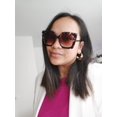 thumbnail image 2 of Gafas de Sol FEISEDY Elegantes Cuadradas Grandes con Incrustación de Perlas B2625, 2 of 7