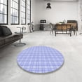 thumbnail image 3 of Ahgly Company Indoor Round Patterned Sky Blue Dress Blue Area Rugs, 3' Round, 3 of 6