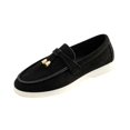 thumbnail image 4 of Domzle Faux Suede Slip-on Casual Loafers for Women | Memory Foam Insole Lightweight Womens Loafers - Non-Slip Comfortable Casual Footwear - Comfortable Loafers Women Black, 4 of 7