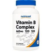 Nutricost Vitamin B Complex 460mg, 120 Capsules - with Vitamin C - Energy Complex Supplement