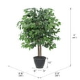 thumbnail image 2 of Vickerman 4' Artificial Ficus Bush, Round Gray Plastic Container., 2 of 2