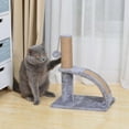 thumbnail image 3 of Vibrant Life 17" Deluxe Cat Jute Scratching Post with Arch Scratching Ramp and Body Massager, Gray, 3 of 7