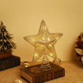 thumbnail image 2 of Christmas Star Tree Topper, Battery Powered Tree Star with Lights and Sequins, Christmas Tree Topper Lighted for Home Holiday Xmas Tree Christmas Decoration, Gold, 2 of 9