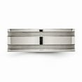 thumbnail image 3 of Titanium Grooved 8mm Brushed and Polished Band Size: 9; for Adults and Teens; for Women and Men, 3 of 6
