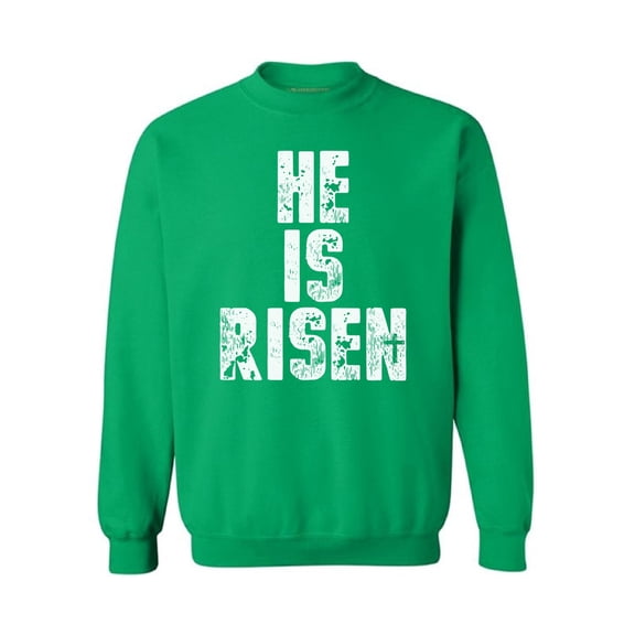 Awkward Styles He Is Risen Sweatshirt Christian Sweater for Men and Women Happy Easter Gifts for Him and Her Easter Outfits Bible Verse Matthew 28:6 Easter Message Jesus Sweatshirt for Easter