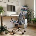 thumbnail image 3 of Renewold American Tribal Wolf Mountain Grey Office Chair Cover Spandex Computer Desk Chair Cover Anti-slip Decorative High Back Chair Slipcover with Elastic Bottom Home Office Decor, L, 3 of 7