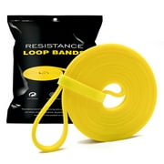 Elastic Resistance Band Exercise Gym Fitness Strength Belt (Yellow 6.4mm)