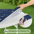thumbnail image 5 of Celestial Round Elastic Tablecloth - Sun and Moon Astrology Print Waterproof Fitted Table Cover for Outdoor Dining, Windproof Picnic Cloth, 5 of 7