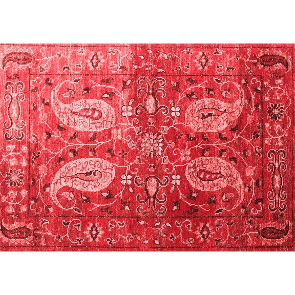 Ahgly Company Indoor Rectangle Persian Red Traditional Area Rugs, 8' x 12'