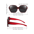 thumbnail image 5 of TINHAO Polarized Fit Over Sunglasses Wear Over Glasses For Women Men Fishing Driving with Oversized Frame Red, 5 of 6