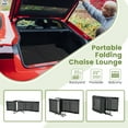 thumbnail image 3 of Amijoy Patio Folding Chaise Lounge Chairs, 2 Piece Outdoor Recliner w/ 6-Level Backrest, Breathable Seat Fabric & Solid Metal Frame, 3 of 8