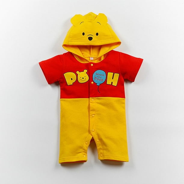 Mamelucos de verano para bebés, Mono para niños, ropa de tigre Animal para niñas, dibujos animados de Mickey Minnie, trajes de manga corta para niños recién nacidos con capucha 12M Gao Jinjia LED