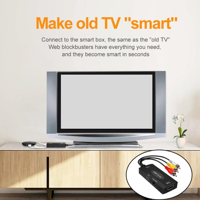 Convertidor / a RCA, 3RCA compuesto a 1080P , adaptador AV de sonido y video compuesto, compatible con PAL / NTSC para herramientas A AV