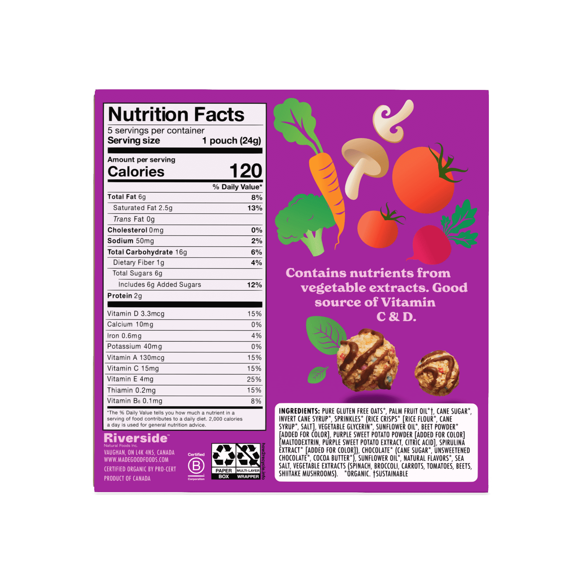 (4 pack) MadeGood Chocolate Drizzled Birthday Cake Oat Bites, 0.85 oz, 5 Count