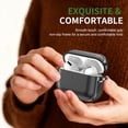 thumbnail image 6 of Leather Texture Design Case for AirPods Pro 3, Soft Silicone Shockproof Cover for Airpods Pro 3rd Generation 2025 with Carabiner, 6 of 10