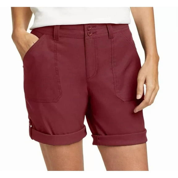 Eddie Bauer Ladies' Cargo Active Stretch Short Red 16