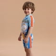 thumbnail image 5 of BULLPIANO Boys' Swimwear One Pieces Zipper Toddler Short Sleeve Rash Guard Sunsuits with Hat UPF50+ Sun Protection,Size 5-6 Years, 5 of 9