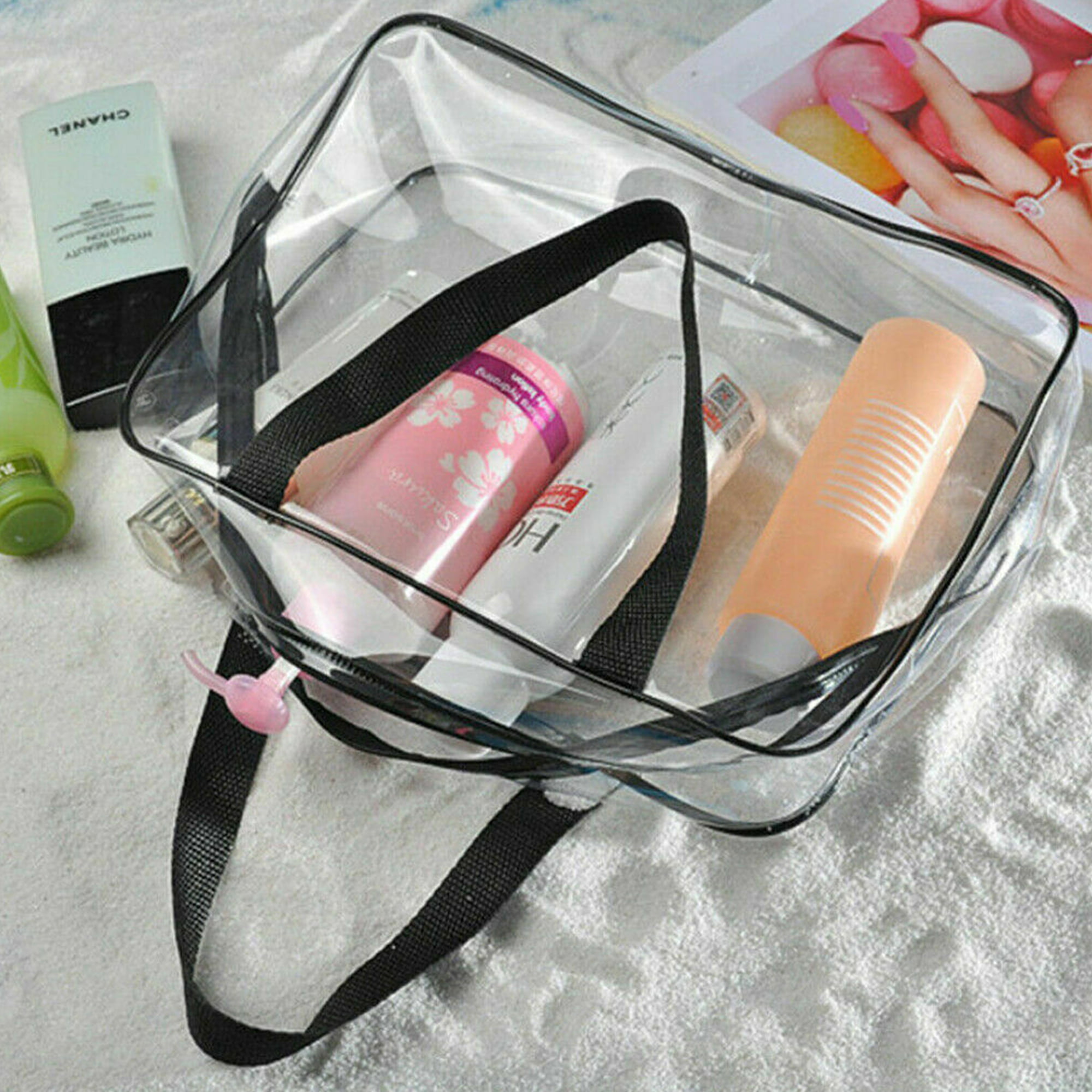 GuliriFei Women Cosmetic Bags Clear Plastic PVC Travel Cosmetic