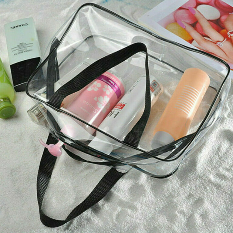 GuliriFei Women Cosmetic Bags Clear Plastic PVC Travel Cosmetic Makeup Bag  