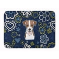 thumbnail image 1 of Carolines Treasures BB5053RUG Blue Flowers Jack Russell Terrier Machine Washable Memory Foam Mat, 1 of 4