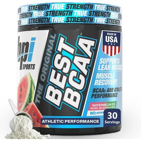 BPI Sports Best BCAA Powder, Watermelon Ice, 10.58 oz, 30 Servings, Amino Acids for Muscle Recovery