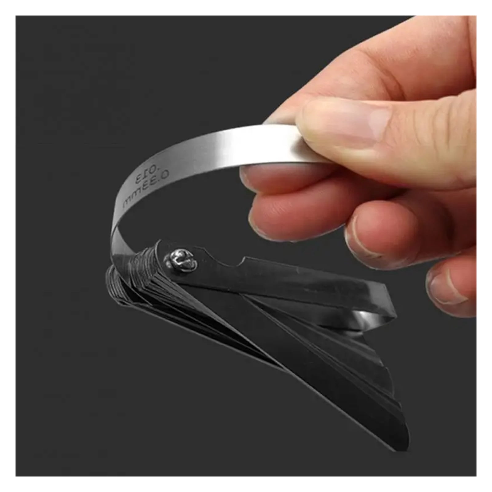 32 Blades Feeler Gauges Metric Size 0.04-0.88mm Thickness Gauge Set Valves Foliage Of Valves Gap For Measurement Gap ,Easy Identification