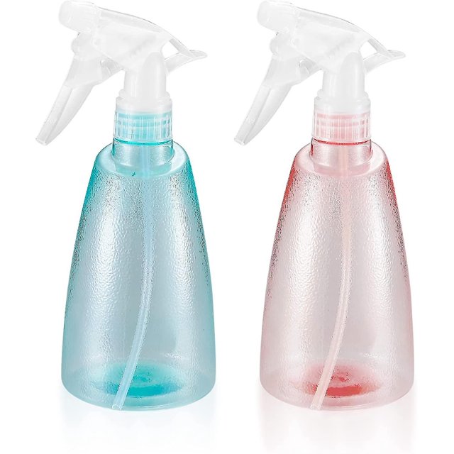 2 botellas de spray vacías de 500 ml, botellas de plástico con spray, botella de spray vacía, botella de bomba vacía para el hogar, jardín, peluquería, plantas, flores -