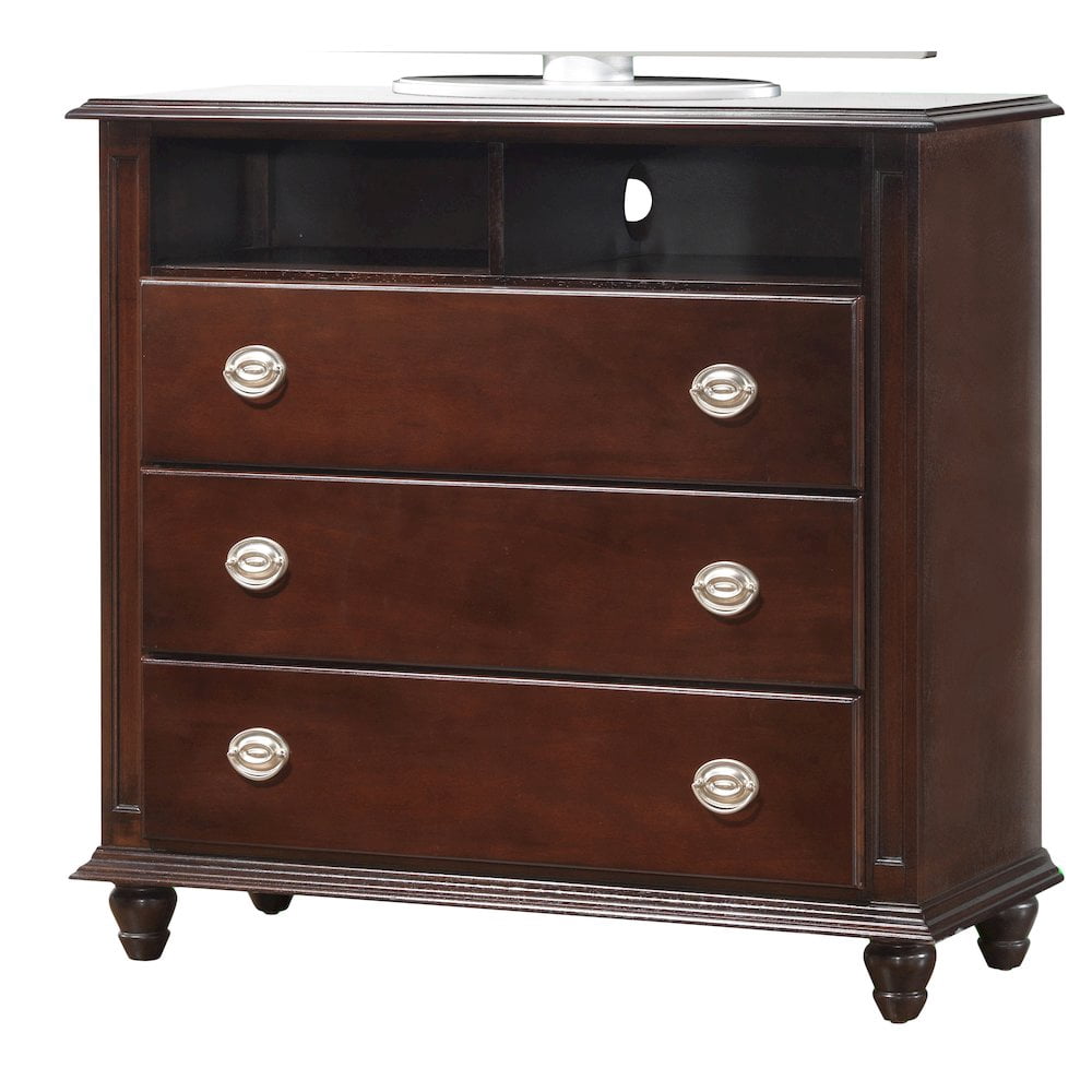 Glory Furniture Summit Media Chest in Cappuccino Color