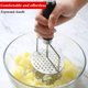 thumbnail image 3 of Triturador de patatas de acero inoxidable, triturador de patatas, mano trituradora de patatas, herramienta de cocina trituradora, triturador para puré de patatas, diseño de doble prensa Jormftte LRWJ703, 3 of 7