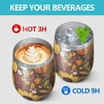 thumbnail image 4 of 12oz Stemless Wine Tumblers Fall Pumpkins Sunflowers Autumn Pattern Vacuum Insulated Stainless Steel Travel Tumbler Cups Mug with Lid and Straw for Champaign,Cocktail,Beer with Cleaning Brush, 4 of 5