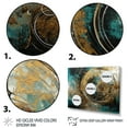 thumbnail image 3 of Designart "Gold And Green Unveiling The Energy II" Modern Geometric Wall Art For Bathroom, 3 of 5