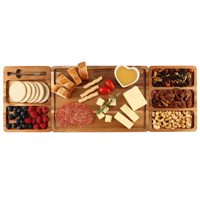 Hecef 25-Inch Magnetic Acacia Wood Charcuterie Board Set photo 7